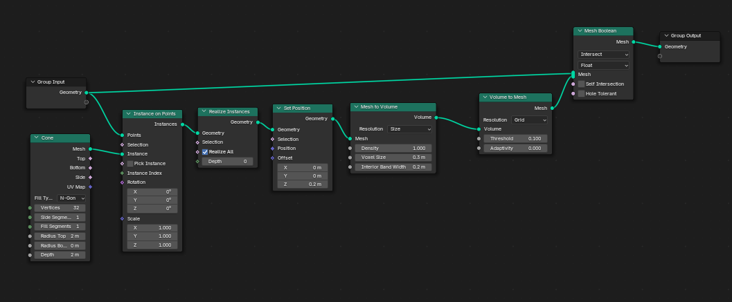 Geometry nodes setup